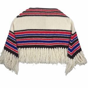 Shawl Hand Knitted Vintage  M/L